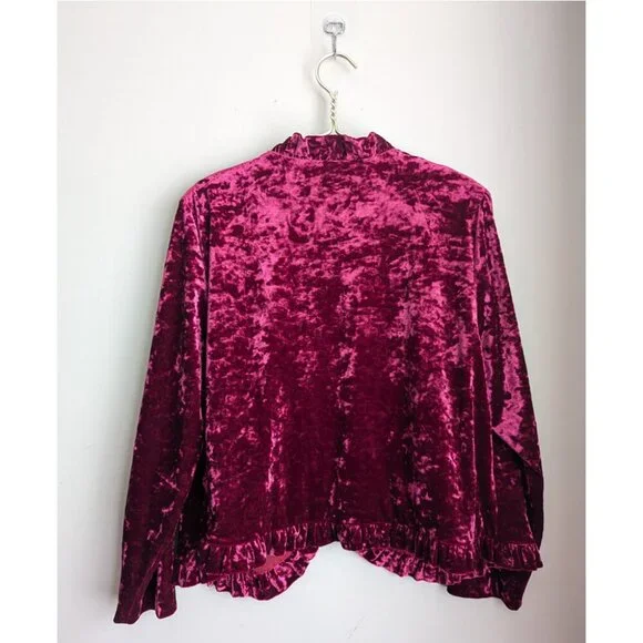 Laura Plus Velvet Ruffle Blazer - Picture 3 of 7